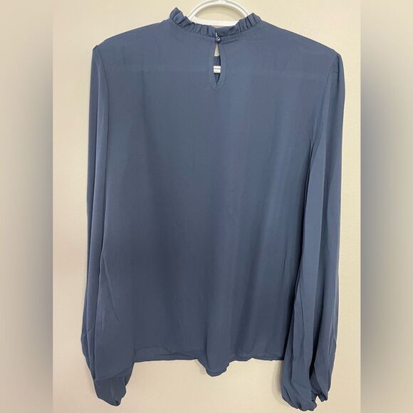 SHEIN Women’s Frilled Neck Lantern Sleeve Blouse Top. Size Large. NWT - Picture 7 of 14